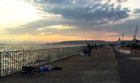 うみかぜ公園の釣り場